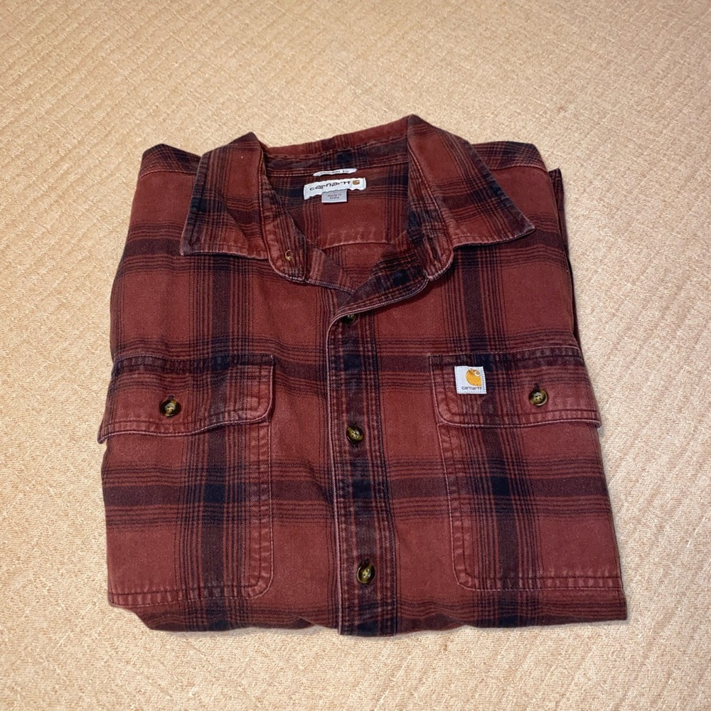 Carhartt Red and Black Flannel Shirt